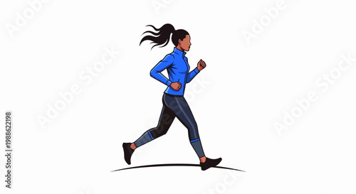 Woman in athletic wear running