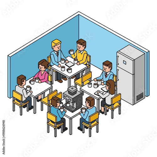 People sitting at tables eating food.