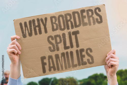 Εκτύπωση καμβά "Why Borders Split Families" Documented policy research examines how border control frameworks create involuntary family separations