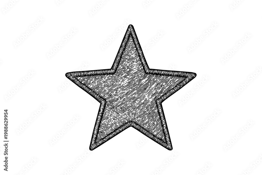 Obraz premium Black star in grunge style, distressed texture. ideal for labels, badges, and retro designs