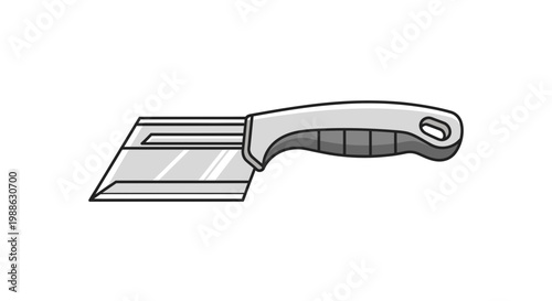 Utility Knife with Silver Blade and Ergonomic Handle