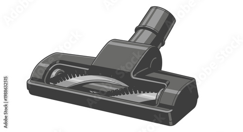 Vacuum Cleaner Attachment Head for Floor and Carpet Cleaning