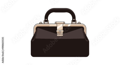 Vintage Doctor Bag Illustration - Classic Medical Case Design