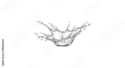 Clear water splash captured in mid-air against white background last 2026.