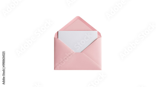 Open envelope with letter inside representing communication message and mail concept