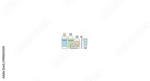 Set of various medical and cosmetic bottles and containers for personal care and health products last 2026.