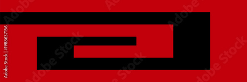 Lines on a spiral abstract background. Dynamic transition illusion. Red shapes on a black background and the same blue and yellow shapes on the black side. vector