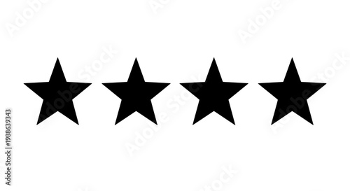 Stars black set with five pointed shapes, star rating symbol featuring review icon, graphic resource, vector graphic with feedback icon and starburst