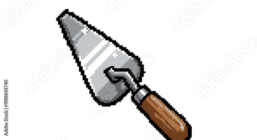 Trowel Tool with Wooden Handle for Construction.