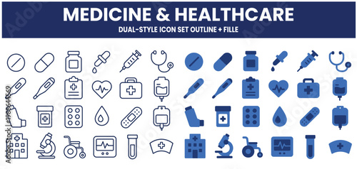 Medicine and healthcare icons