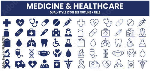 Medicine and healthcare icons