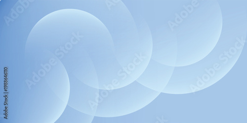Fotografie Modern blue geometric backdrop with overlapping round shapes and gradients eps10