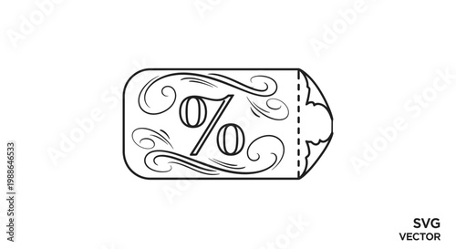 Vintage Seventy Percent Off Sale Banner with Decorative Swirls