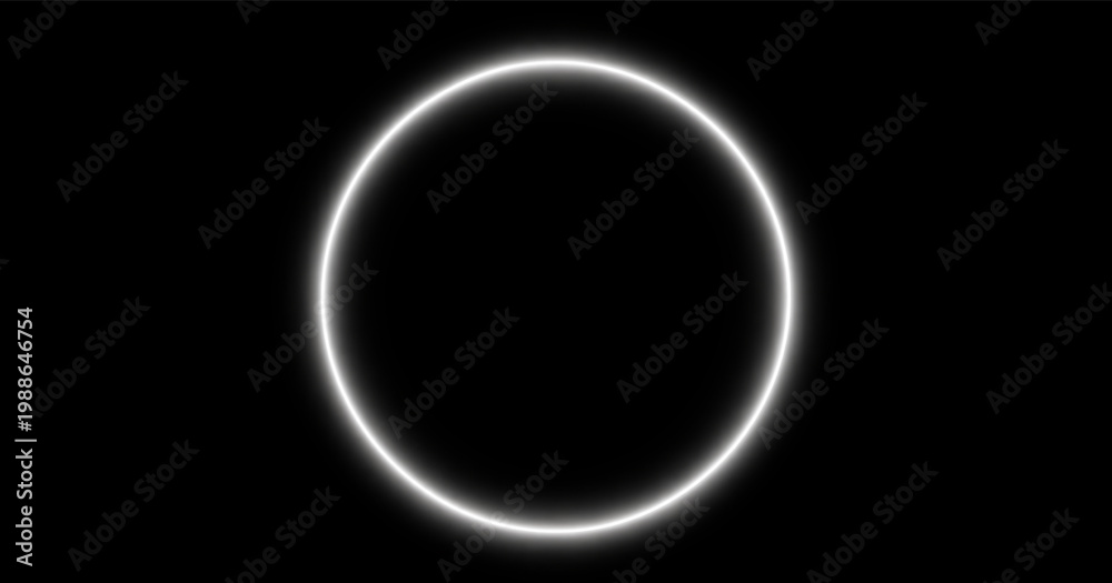 Obraz premium Soft white lens flare ring circle glow light halo effect png overlay element