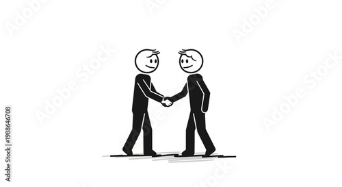 Two businessmen shaking hands together.