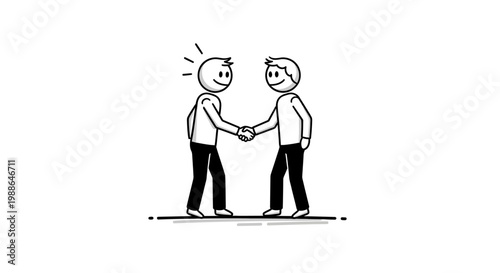 Two businessmen shaking hands together.
