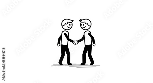 Two Men Shaking Hands Together.