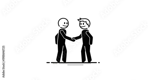Two Businessmen Shaking Hands Together.