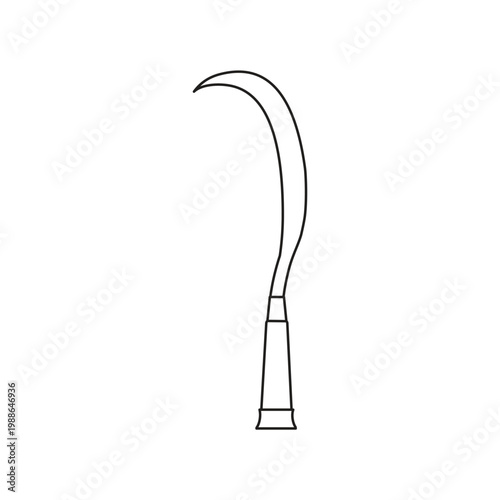 illustration of a knife cutting grass and bushes