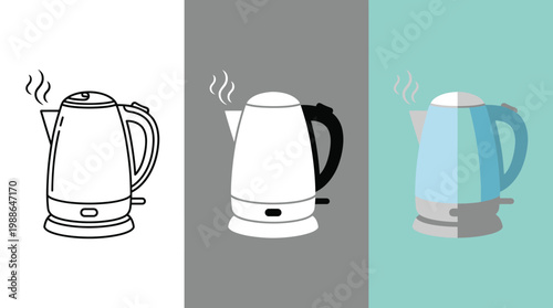Electric Kettles in Different Colors and Styles