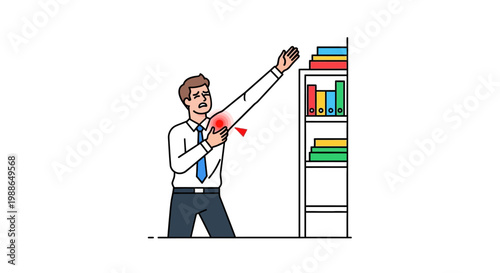 Businessman suffering from chest pain at the office