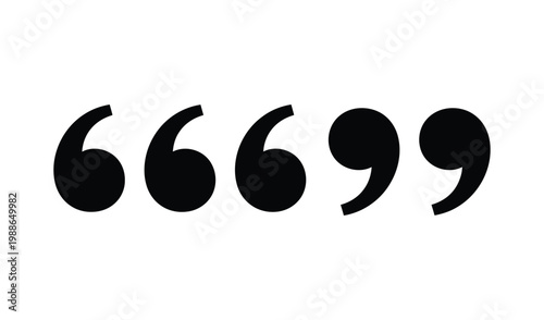 A set of quotation marks and apostrophes