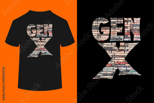 gen x 80’s Rock Cassettes T-Shirt
