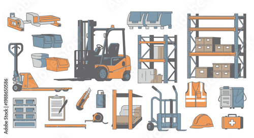 Warehouse Equipment and Safety Gear Collection for Logistics Industry