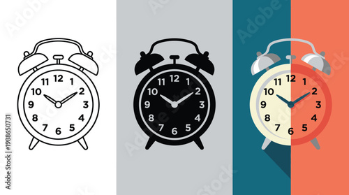 Alarm Clocks in Different Colors and Styles