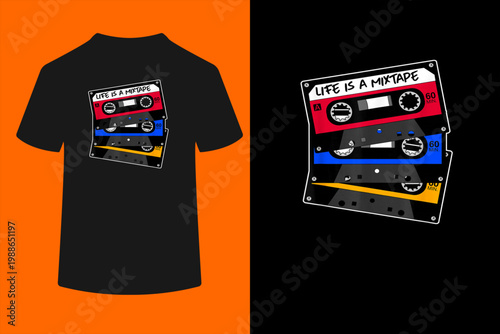 Life is a Mixtape Old School Cassette Tape T-Shirt

