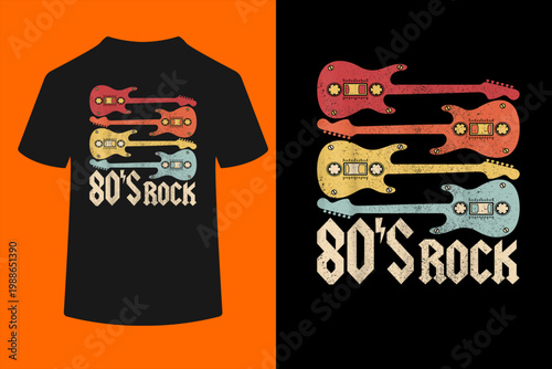 80s Rock Band Guitar Cassette Tape 1980s Vintage 80s Costume T-Shirt
