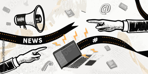 Broadcasting news and information through various digital communication channels