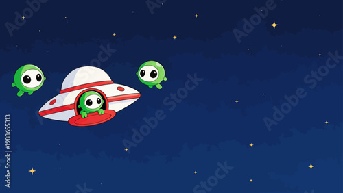 Aliens in flying saucer