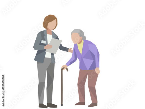 高齢者宅を訪問ケアマネージャー・民生委員