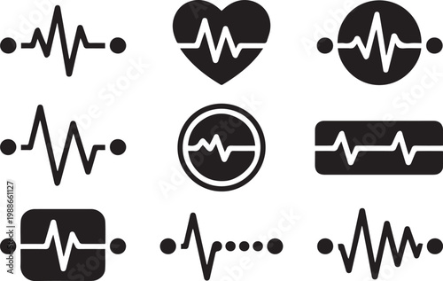 heartbeat electrocardiogram ecg line graph representing vital signs heart rhythm and medical wave