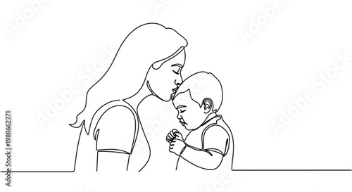 A happy mother and father holding their newborn baby and daughter in a loving family illustration showing the joy of childhood and parental care