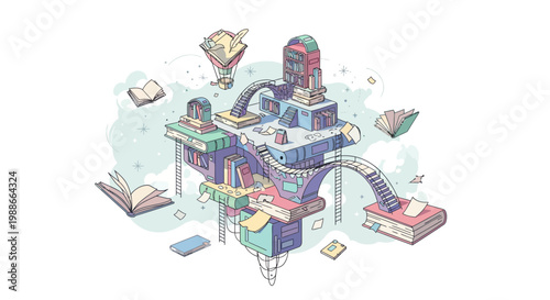 A skeletal skull on the table and another skull on the wall represent a dark finance symbol in this vector illustration featuring cash currency and bank notes