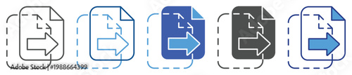 Copy File icon set multiple style collection