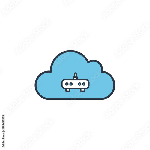Cloud computing and data storage concept.