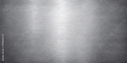 Brushed steel texture background with soft horizontal grain, silver metallic surface, subtle light gradients, industrial clean modern abstract metal backdrop