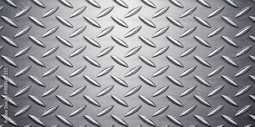 Silver diamond plate metal texture, brushed steel background, industrial metallic surface, seamless pattern, aluminum flooring, high resolution modern construction backdrop design