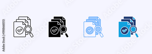 Tableau sur toile Verify Icon Set Multistyle Various Collection Element For Design