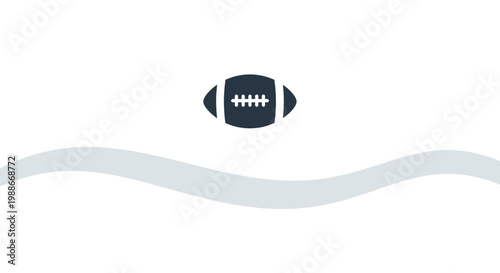 American Football Icon Graphic Design Element.