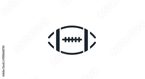 American Football Icon Graphic Design Simple Style.