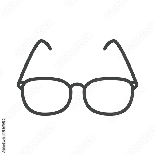 Simple Line Drawing Eyeglasses Spectacles Frame for Vision and Style Icon
