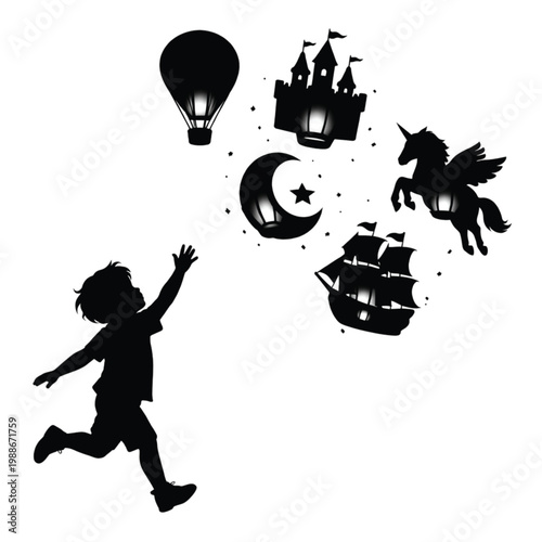 vector illustration of a hot air balloon