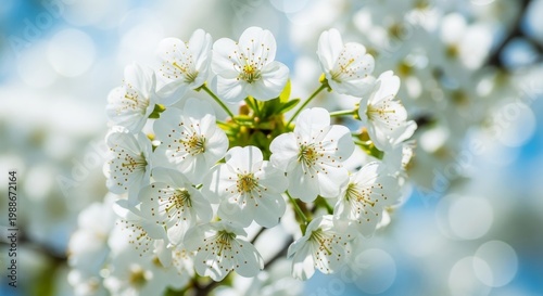 Dreamy Spring Blossom Floral Background with Soft Light and Pastel Colors