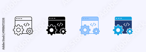 Code Icon Set Multistyle Various Collection Element For Design