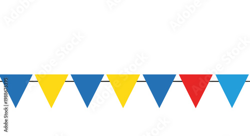 Colorful triangle bunting flags string decoration for party celebration outdoor