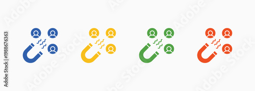Lead Generation Icon Set Color Multiple Style Collection Element For Design